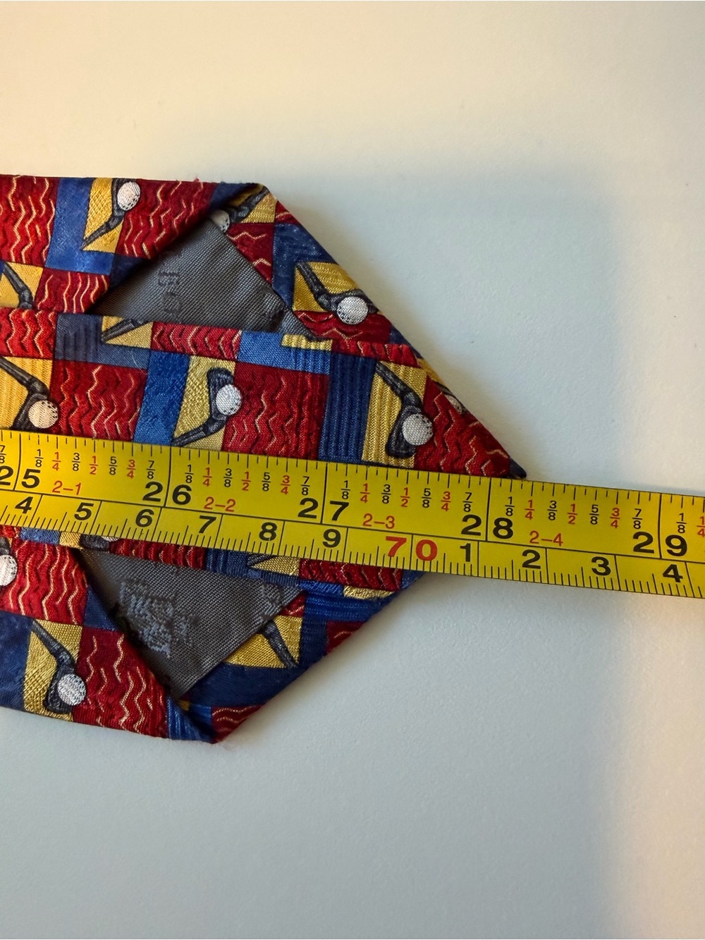 Robert Talbott Vintage Golf Club Iron Ball Geometric 100% Silk Tie Made In USA - Picture 8 of 8